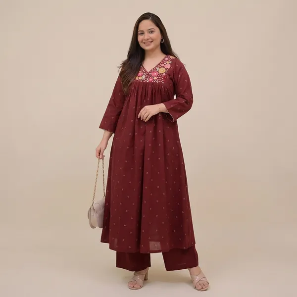 For_A_Festive_Gathering_You_Ll_Can_Opt_For_Our_Mahroon_Black_Simple_Suit_Swsk62_Maheroon