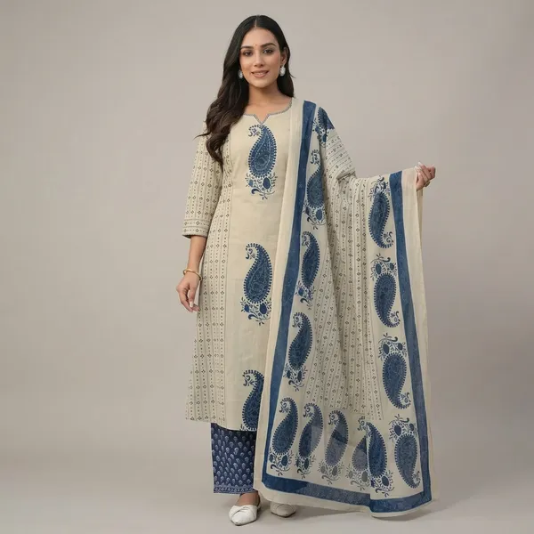 Premium_Cotton_Straight_Kurti_Dress_Rd48_Blue
