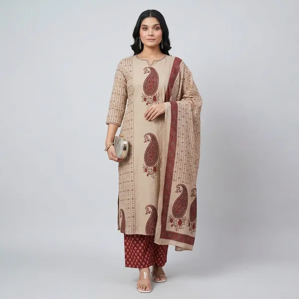 Premium_Cotton_Straight_Kurti_Dress_Rd48_Red