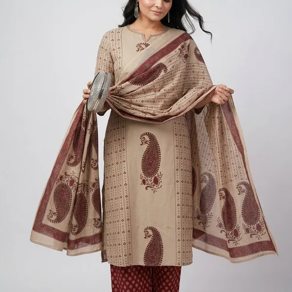 Premium_Cotton_Straight_Kurti_Dress_Rd48_Red