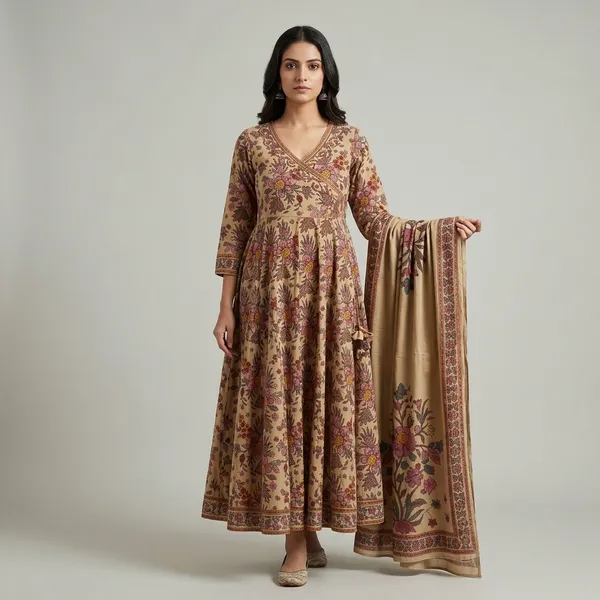 Premium_Kalamkari_Print_Anarkali_Set_Rd53