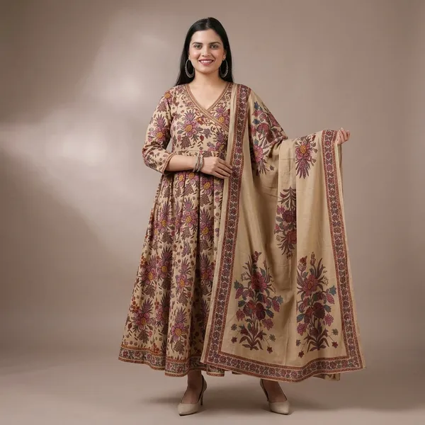 Premium_Kalamkari_Print_Anarkali_Set_Rd53