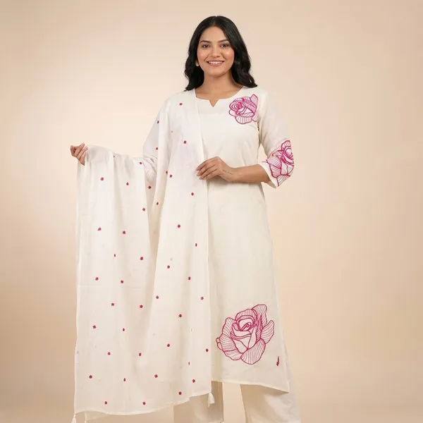 Premium_Cotton_Embroidered_Kurta_Pant_Dupatta_Set_Rd57