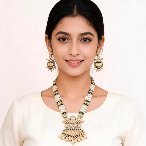 Gold_And_White_Pearl_Moti_Brass_Long_Necklace_Set_For_Women