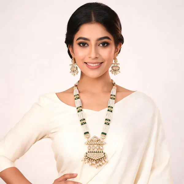 Gold_And_White_Pearl_Moti_Brass_Long_Necklace_Set_For_Women