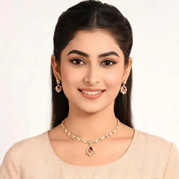 Rose_Gold_Stone_Brass_Chota_Har_Necklace_Set_For_Women