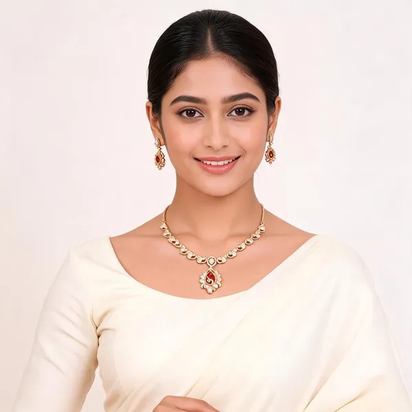 Rose_Gold_Stone_Brass_Chota_Har_Necklace_Set_For_Women