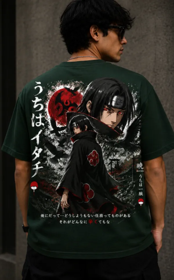 Itachi_Uchiha_Graphic_Tee_-_Forest_Green_Embroidered_Oversized_Drop_Shoulder_for_Unisex