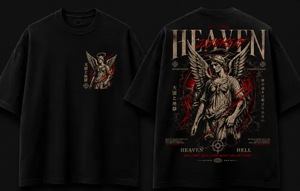 Heaven_Hell_Graphic_Tee_-_Black_Embroidered_Oversized_Drop_Shoulder_for_Unisex