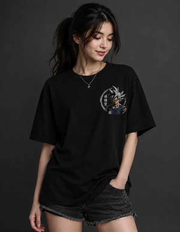 Son_GOKU_Graphic_Tee_-_Forest_Green_Embroidered_Oversized_Drop_Shoulder_for_Unisex
