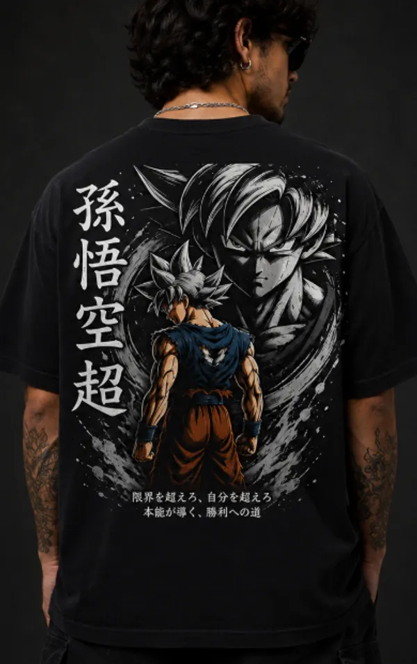 Son_GOKU_Graphic_Tee_-_Forest_Green_Embroidered_Oversized_Drop_Shoulder_for_Unisex