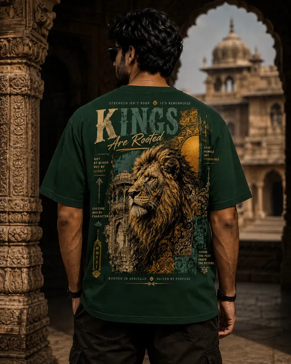 KINGS_Graphic_Tee_-_FOREST_GREEN_Printed_Regular_Size_for_Unisex