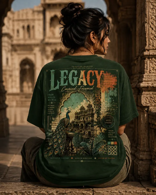 LEGACY_Graphic_Tee_-_Forest_Green_Printed_Regular_Size_for_Unisex