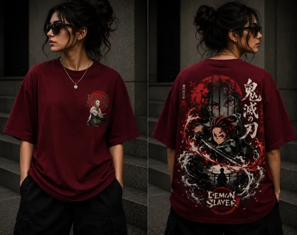 Demon_Slayer_Graphic_Tee_-_Wine_Maroon_Embroidered_Oversized_Drop_Shoulder_for_Unisex