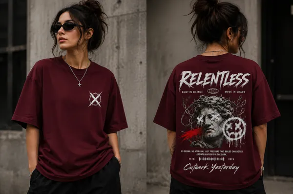 Relentless_Graphic_Tee_-_Wine_Maroon_Embroidered_Oversized_Drop_Shoulder_for_Unisex
