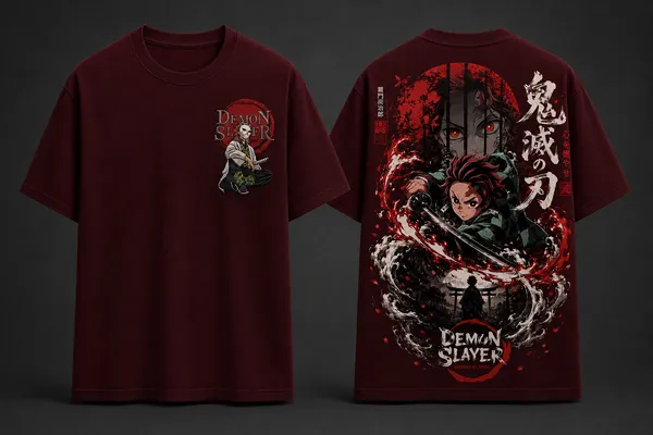 Demon_Slayer_Graphic_Tee_-_Wine_Maroon_Embroidered_Oversized_Drop_Shoulder_for_Unisex