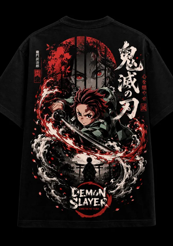 Demon_Slayer_Anime_Graphic_Tee_-_Black_Embroidered_Oversized_Drop_Shoulder_for_Unisex