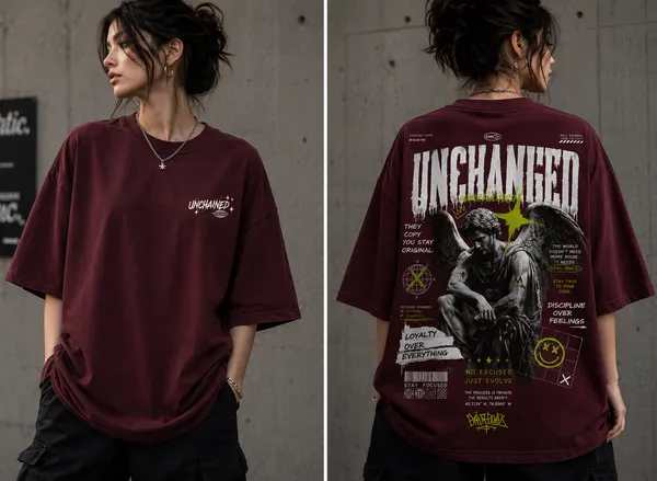 Unchanged_Graphic_Tee_-_Wine_Maroon_Embroidered_Oversized_Drop_-_Shoulder_For_Unisex