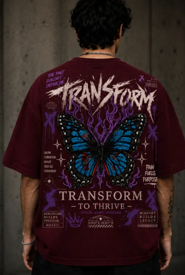 Transform_To_Thrive_Graphic_Tee_-_Wine_Maroon_Embroidered_Oversized_Drop_-_Shoulder_For_Unisex