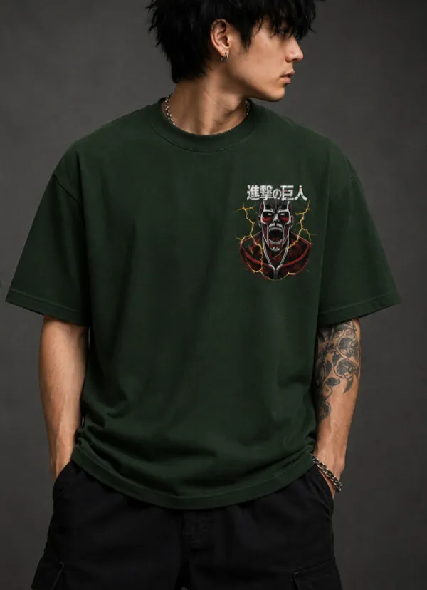AOT_SURVEY_CORPS_Graphic_Tee_-_Forest_Green_Embroidered_Oversized_Drop_Shoulder_for_Unisex