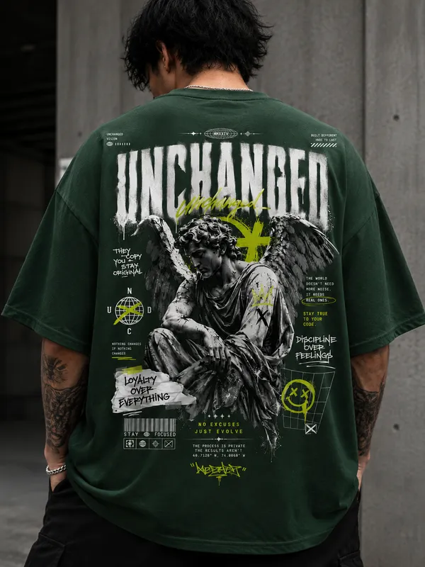 Unchanged_Graphic_Tee_-_Forest_Green_Embroidered_Oversized_Drop_-_Shoulder_For_Unisex
