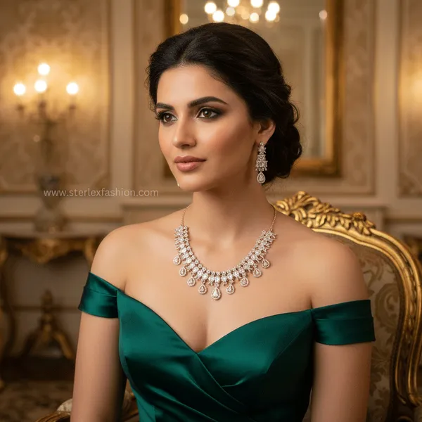 Diviyala_Rose_Gold_Ad_Necklace