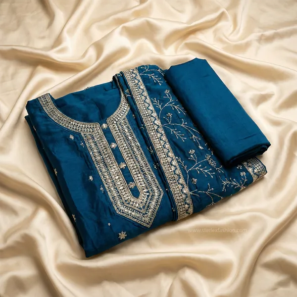 Teal_Royal_Embroidered_Suit_Set