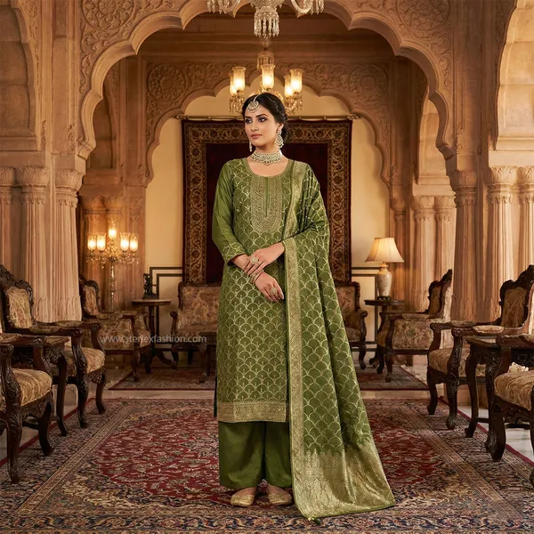 Mehreen_Olive_Zari_Embroidered_Suit_Set
