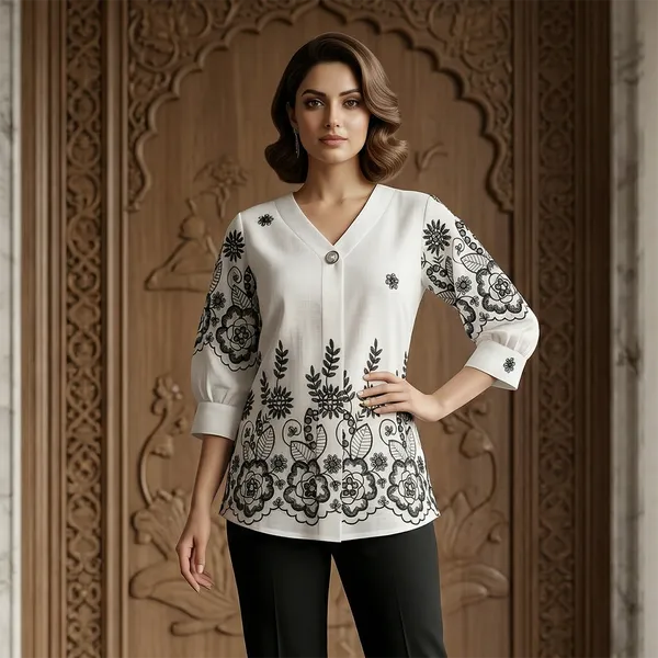 Grace_Floral_Kurti_White