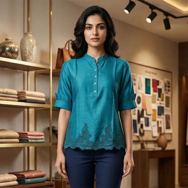 Classic_Kurti_Top_Peacock_Green