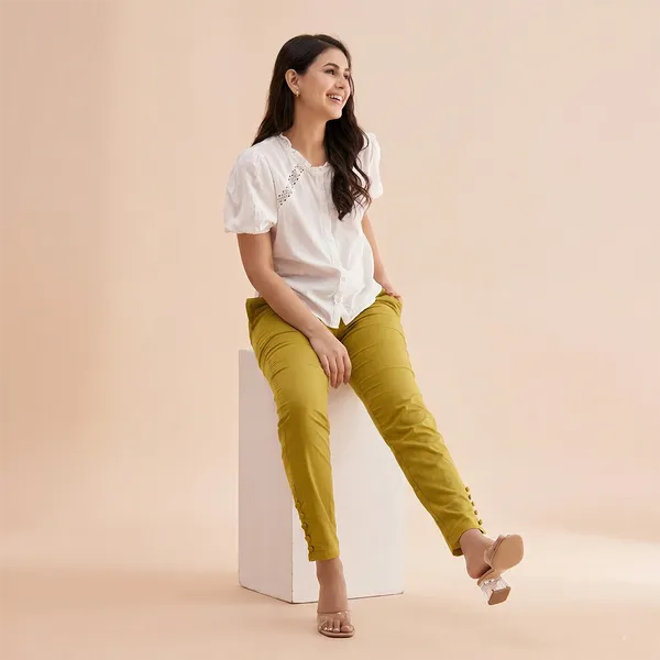 Straight_Fit_Pants_Yellow
