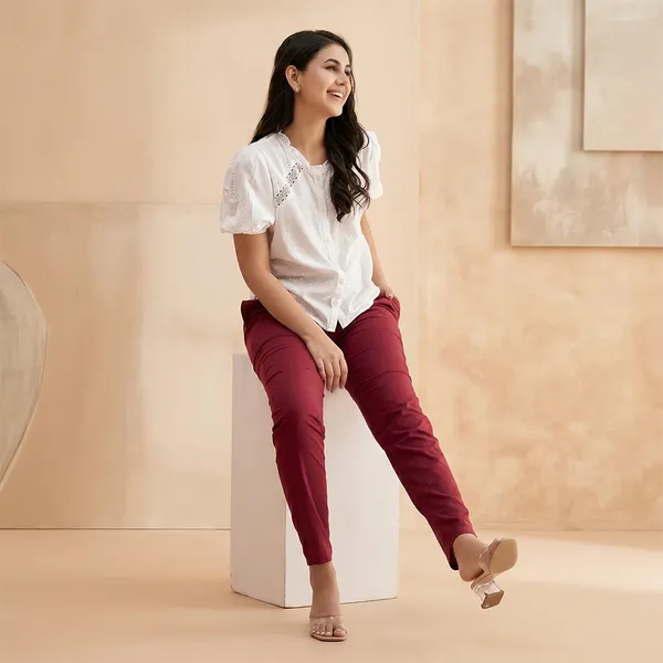 Straight_Fit_Pants_Maroon