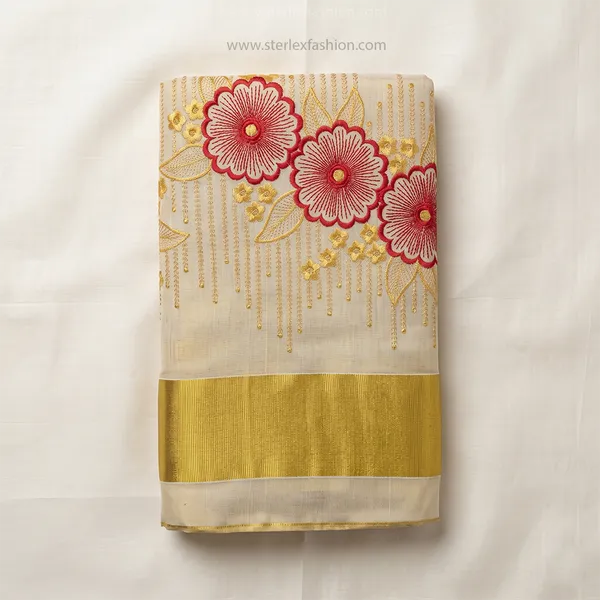 Gulnaar_Blossom_Kasavu_Saree