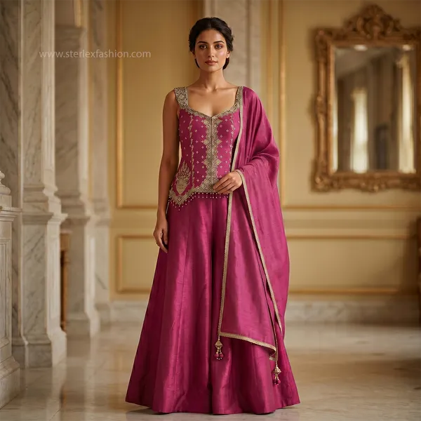 Zarmina_Fuchsia_Royale_Palazzo_Set