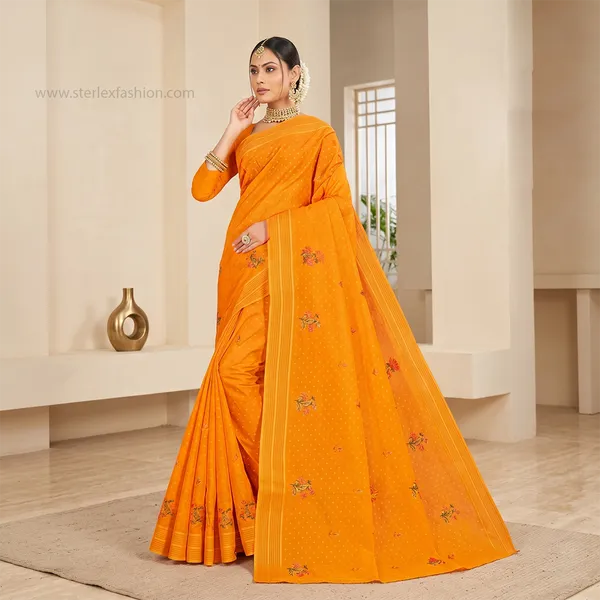 Noor_Vastra_Saffron_Blossom_Saree
