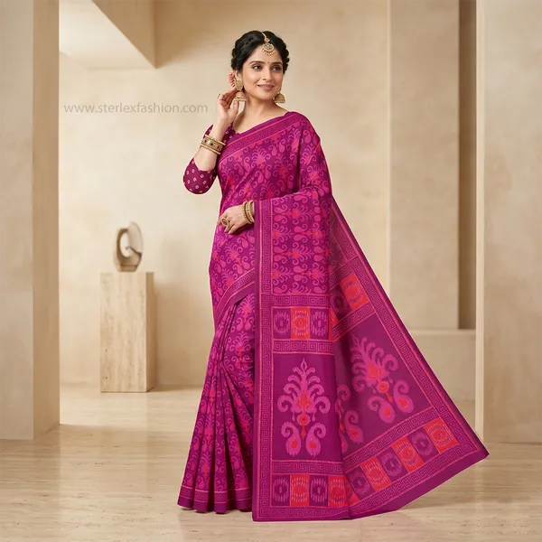Rangriti_Magenta_Ikat_Heritage_Saree
