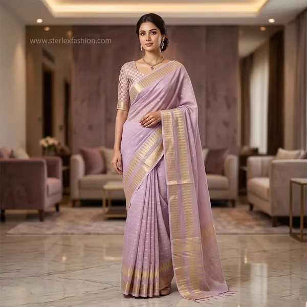 Lavender_Rajsi_Weave_Saree