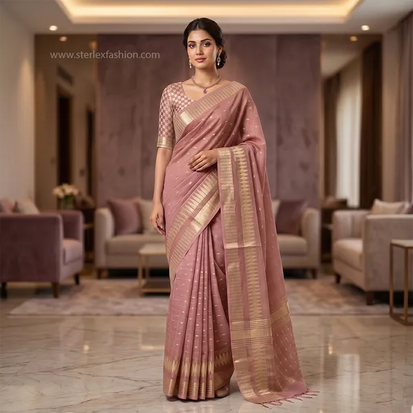 Rosewood_Rajsi_Weave_Saree