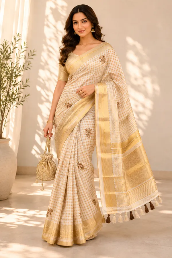 Kasavu_Saree_Off_White_And_Brown