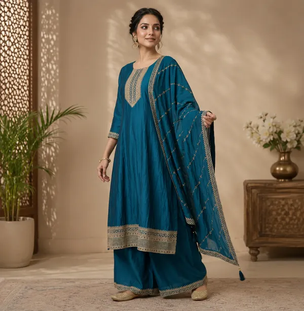 Teal_Noor_Embroidered_Suit_Set