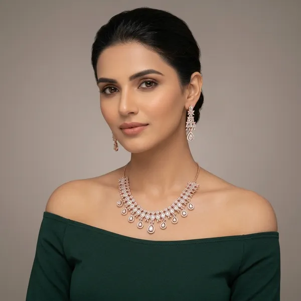 Diviyala_Rose_Gold_Ad_Necklace