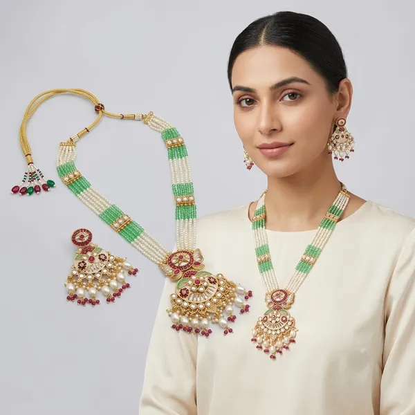Mint_Pearl_Kundan_Haar