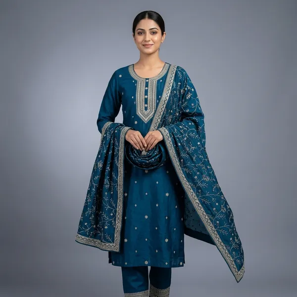 Teal_Royal_Embroidered_Suit_Set