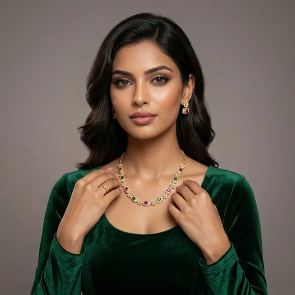 Rajkumari_Ruby_Emerald_Set