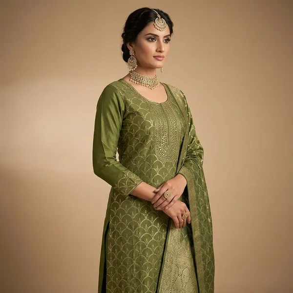 Mehreen_Olive_Zari_Embroidered_Suit_Set