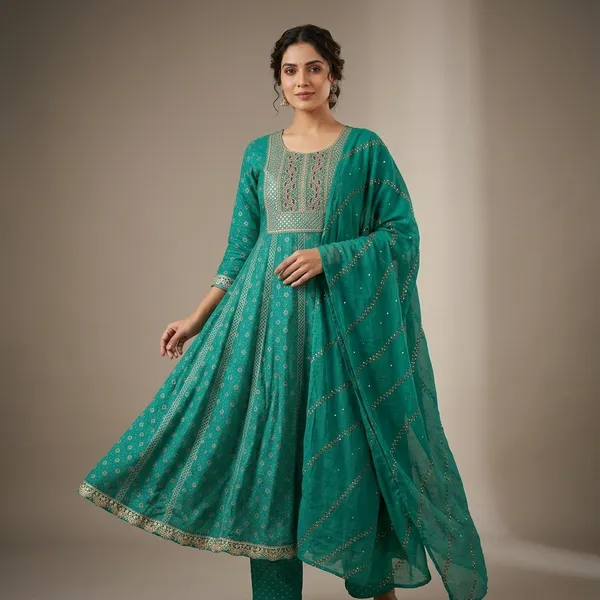 Teal_Green_Anarkali_Suit_Set