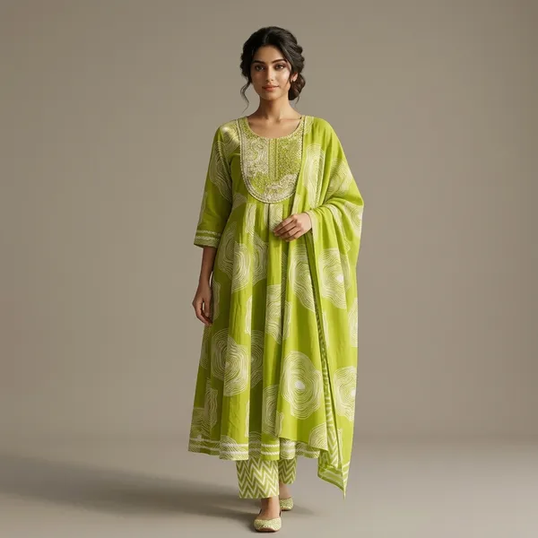 Lime_Zest_Printed_Cotton_Anarkali_Set