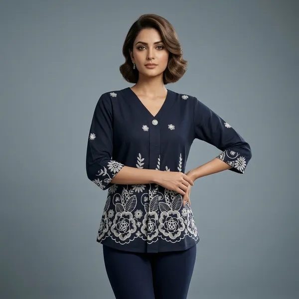 Grace_Floral_Kurti_Black