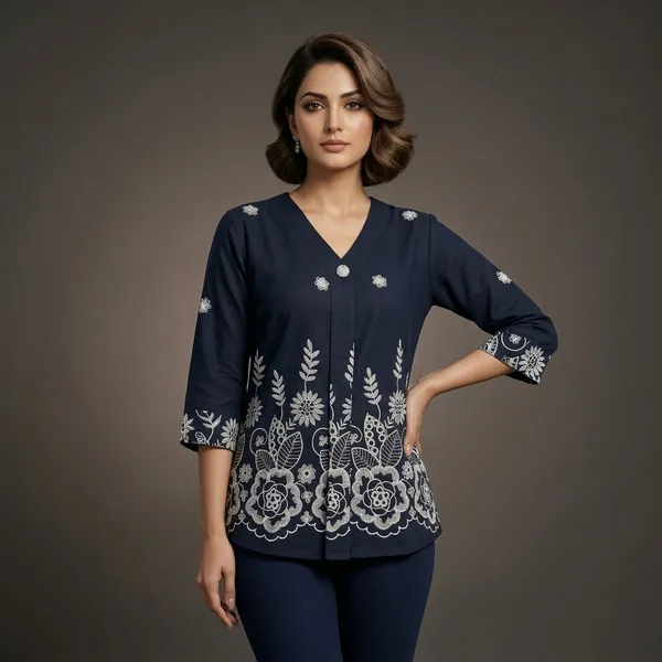 Grace_Floral_Kurti_Black