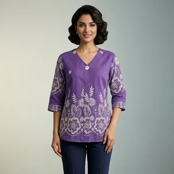 Grace_Floral_Kurti_Purple